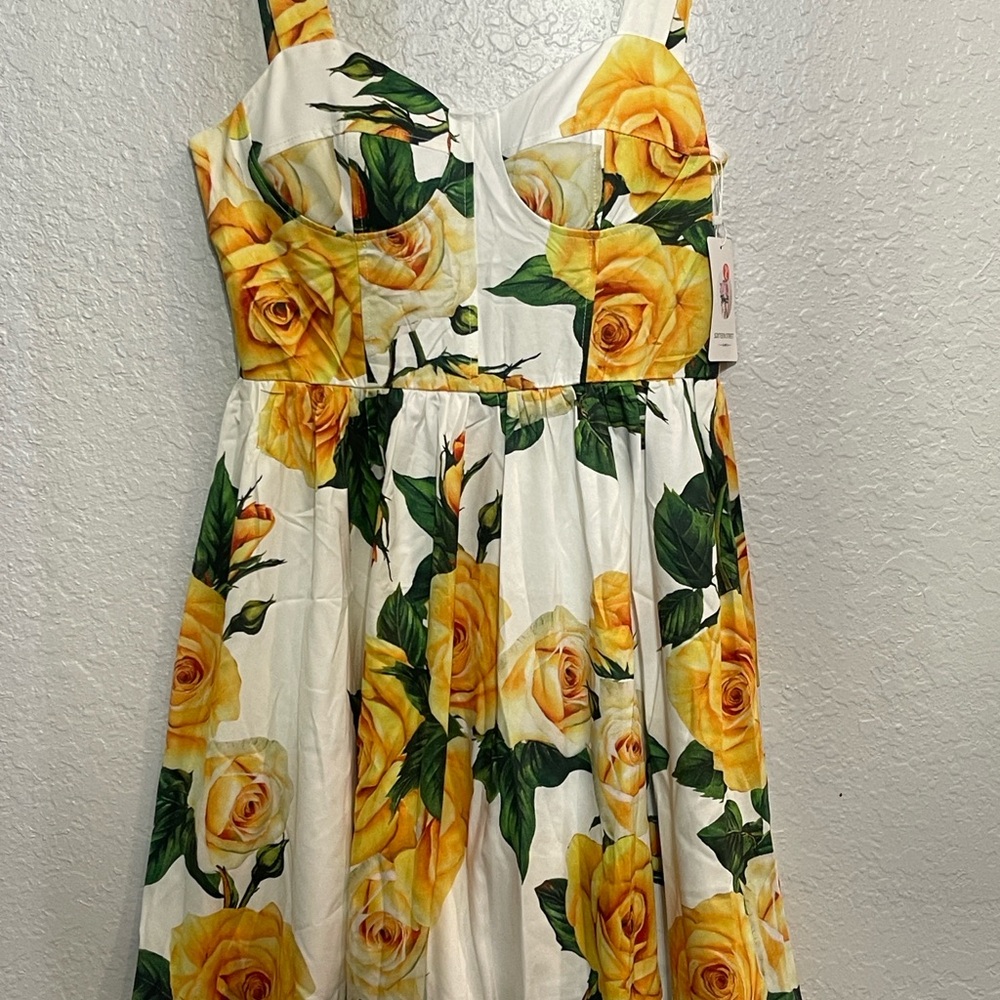 Floral Yellow Rose Dress